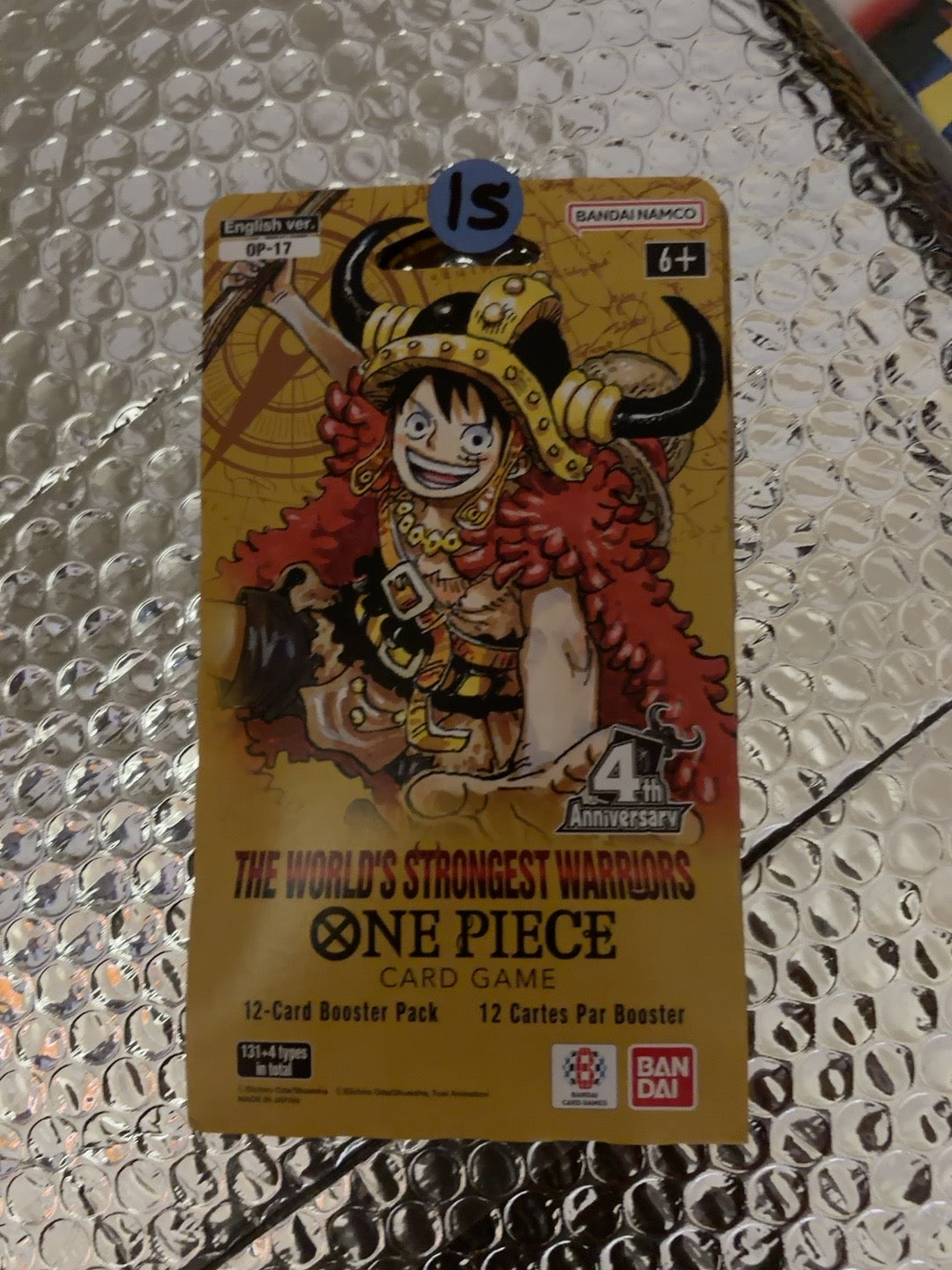 One Piece Card Game OP-17 The World's Strongest Warriors 4th Anniversary booster pack